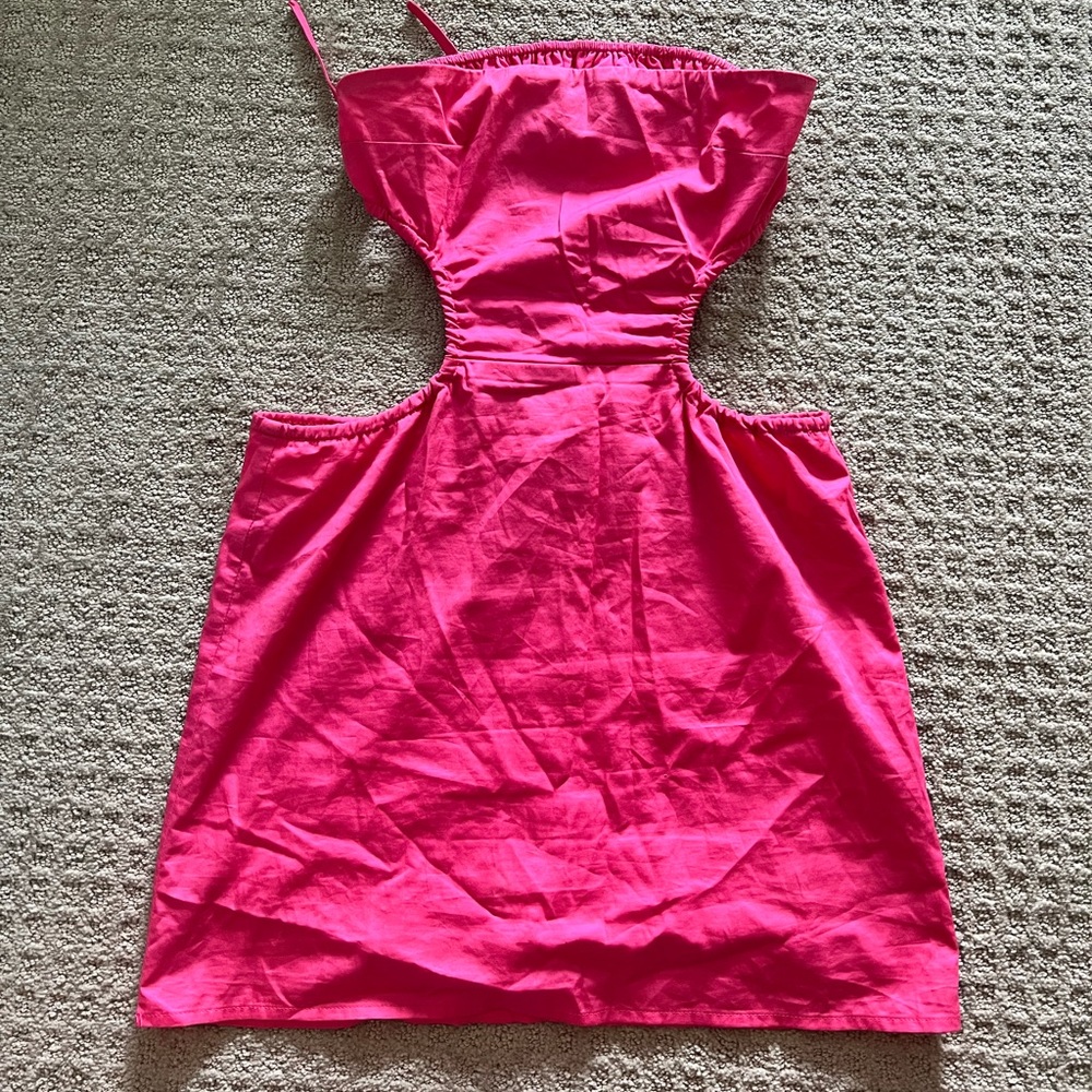 Beginning Boutique pink cut out mini dress